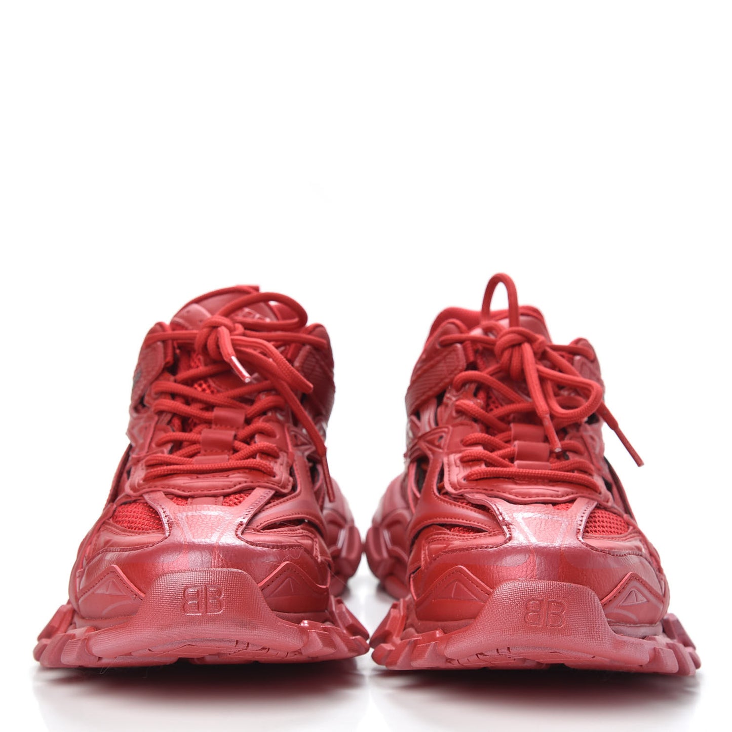 Rubber Mesh Pearlescent Mens Track.2 Open Sneakers 41 Red