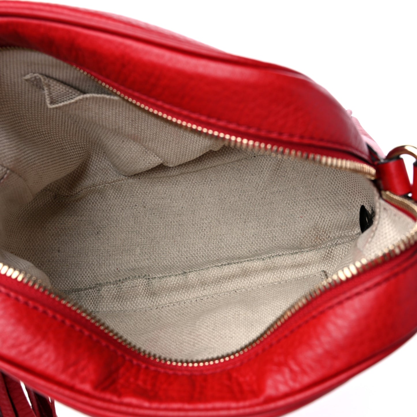 Pebbled Calfskin Small Soho Disco Bag Tabasco Red