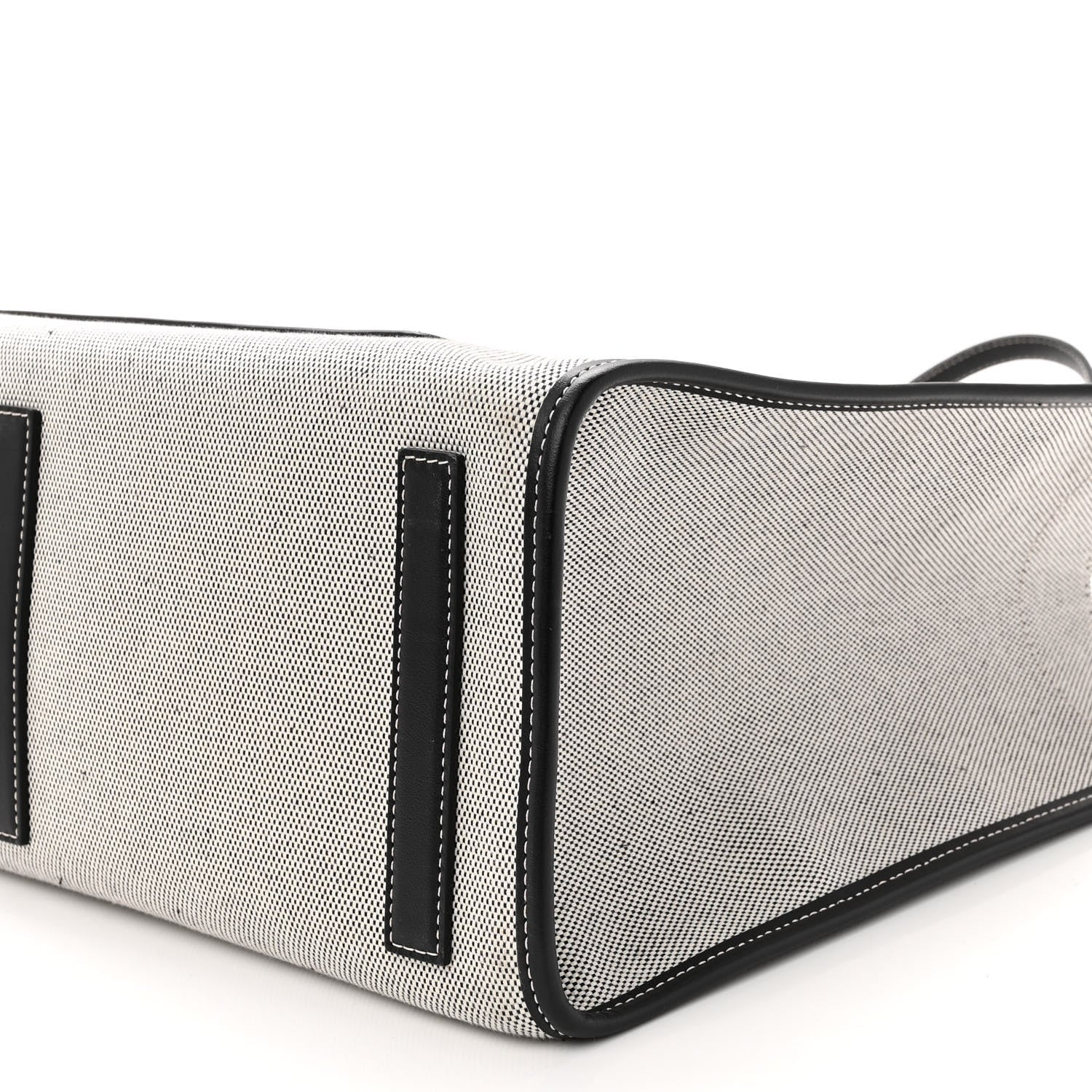 Burberry Canvas Smooth Calfskin Medium Two Tone Freya Tote Black 8 of 8