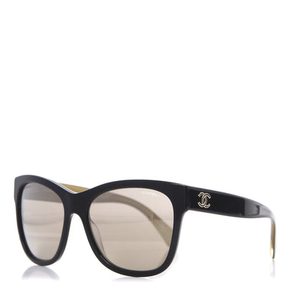 Chanel Acetate Mirrored Runway Square Sunglasses 5380 Black 1 of 8