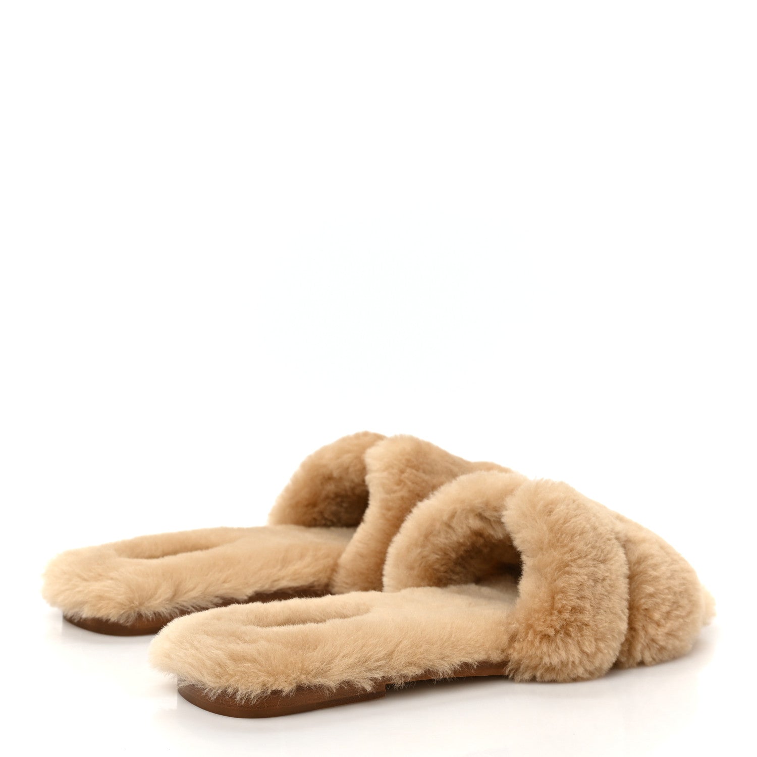 Hermes Woolskin Oran Sandals 41 Beige Argile 5 of 8