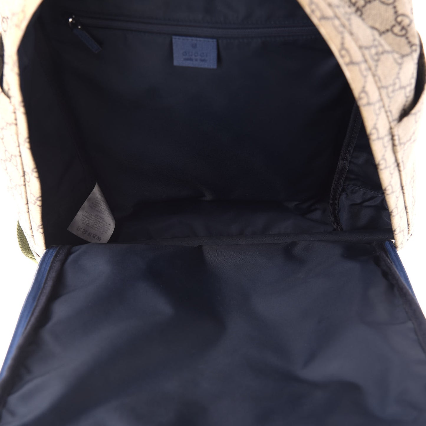 Soft GG Supreme Monogram Tiger Face Childrens Tote Backpack Beige Ebony Multicolor Electric Blue Military Fresia