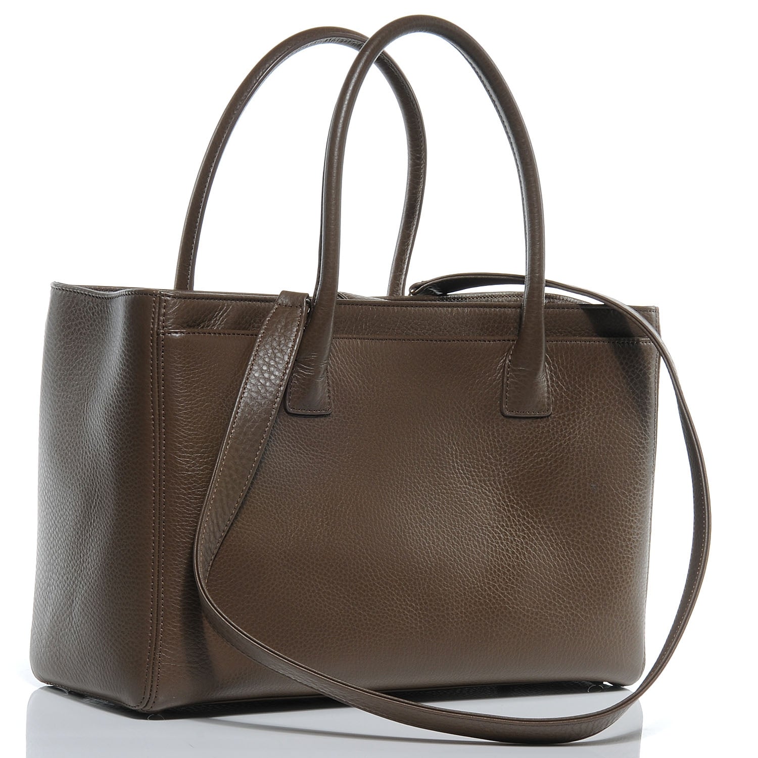 Chanel Deerskin Cerf Executive Shopper Tote Brown 3 of 8