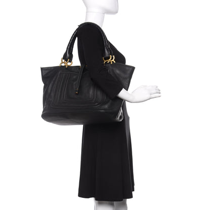 Chloe Calfskin Large New Marcie Tote Black 2 of 11