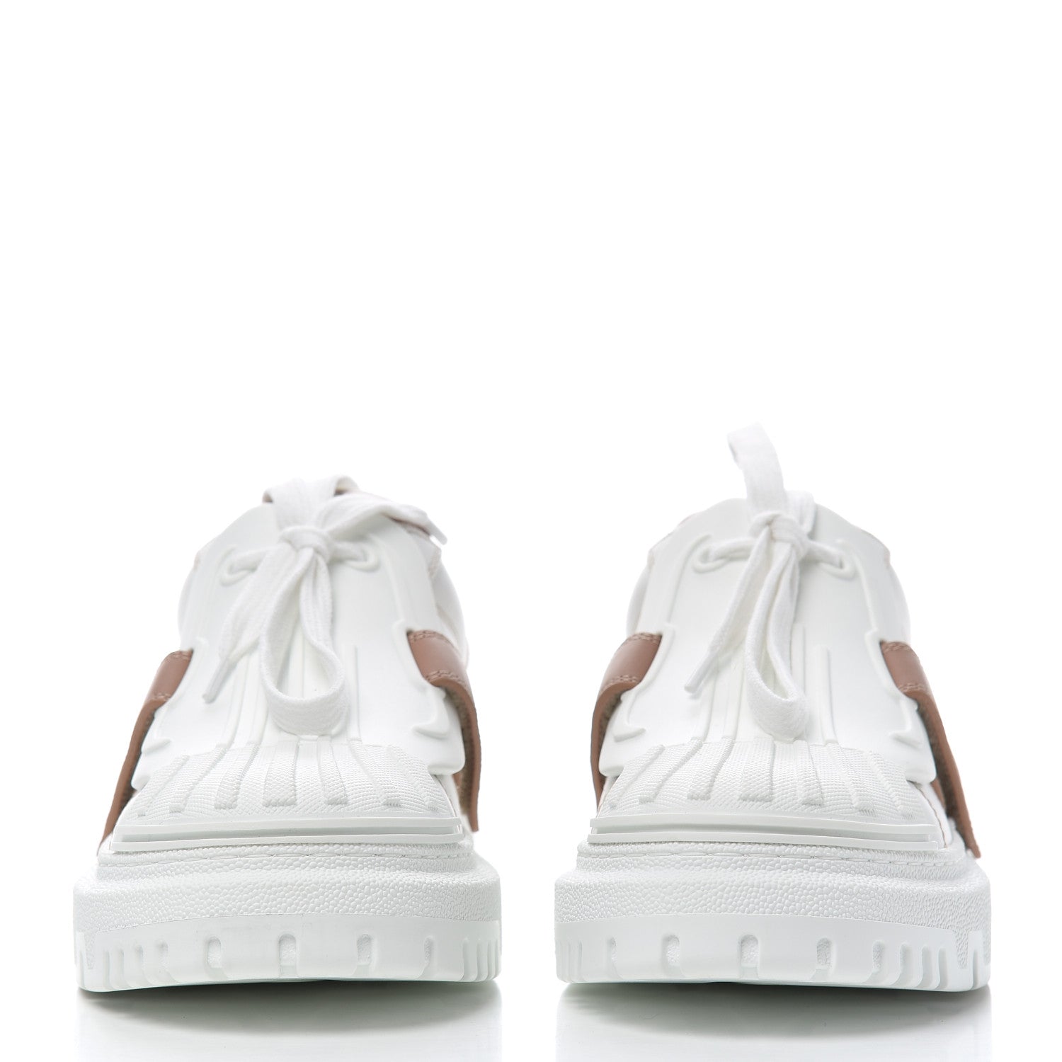 Christian Dior Calfskin Bi-Color Dior-ID Platform Sneakers 37 White Nude 2 of 10