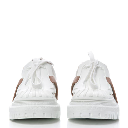 Christian Dior Calfskin Bi-Color Dior-ID Platform Sneakers 37 White Nude 2 of 10