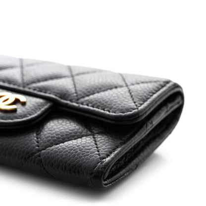 Chanel Caviar Quilted Flap Card Holder Wallet Black 11 of 11