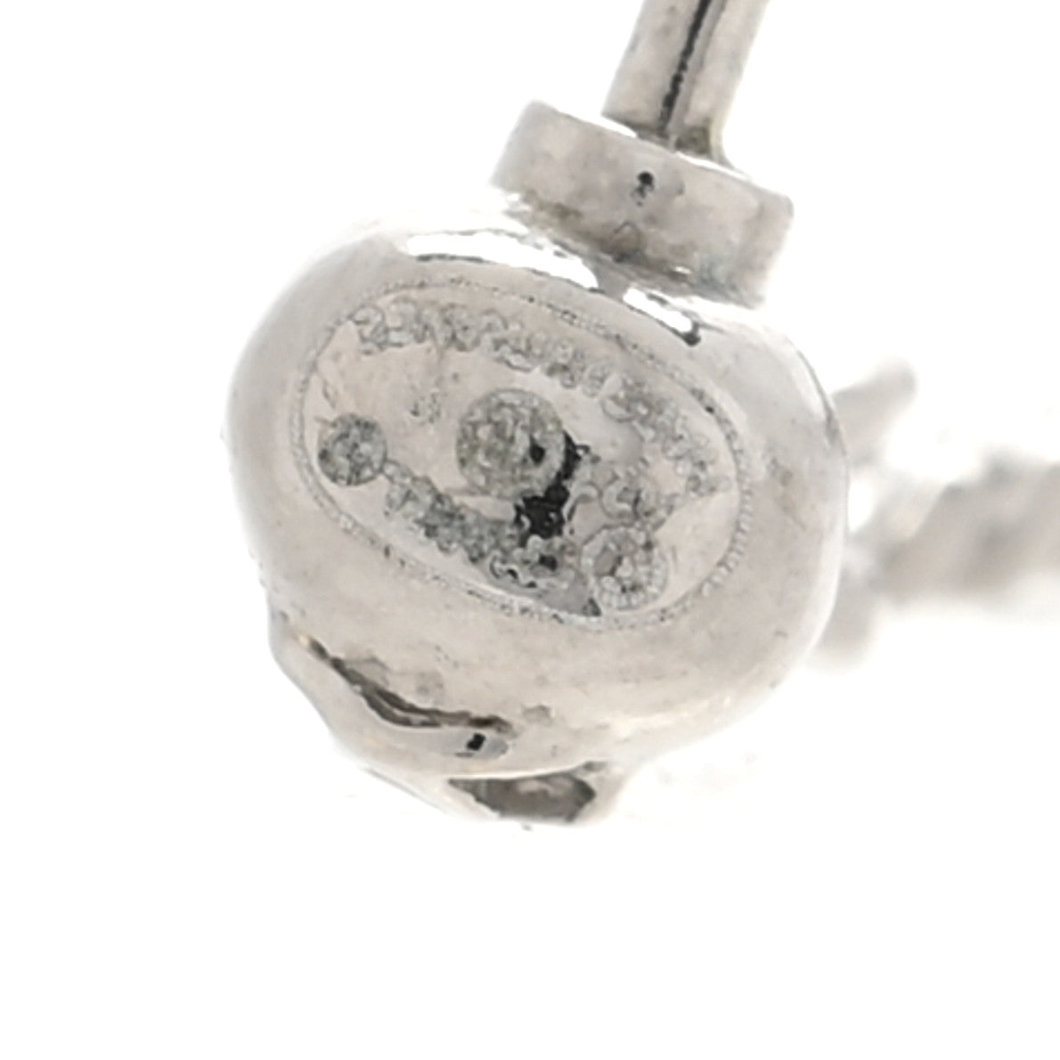 Crystal Baguette CC Drop Earrings Silver