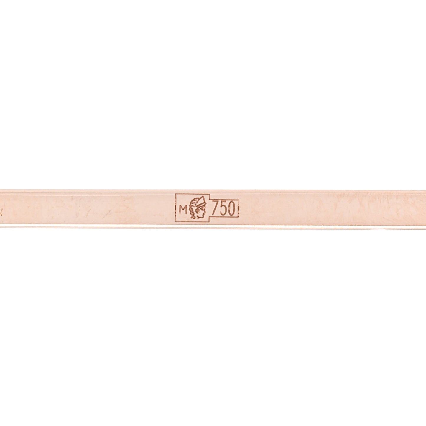 18K Rose Gold T Elongated Wire Bar Earrings