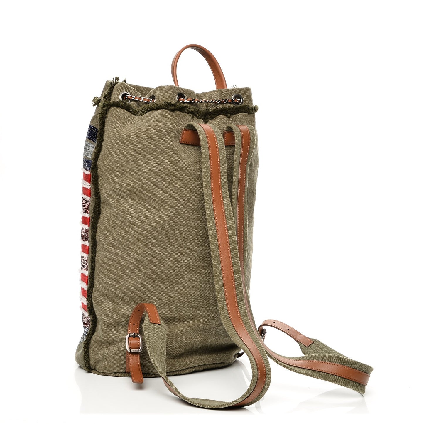 Canvas Sequins Cubano Trip Backpack Khaki