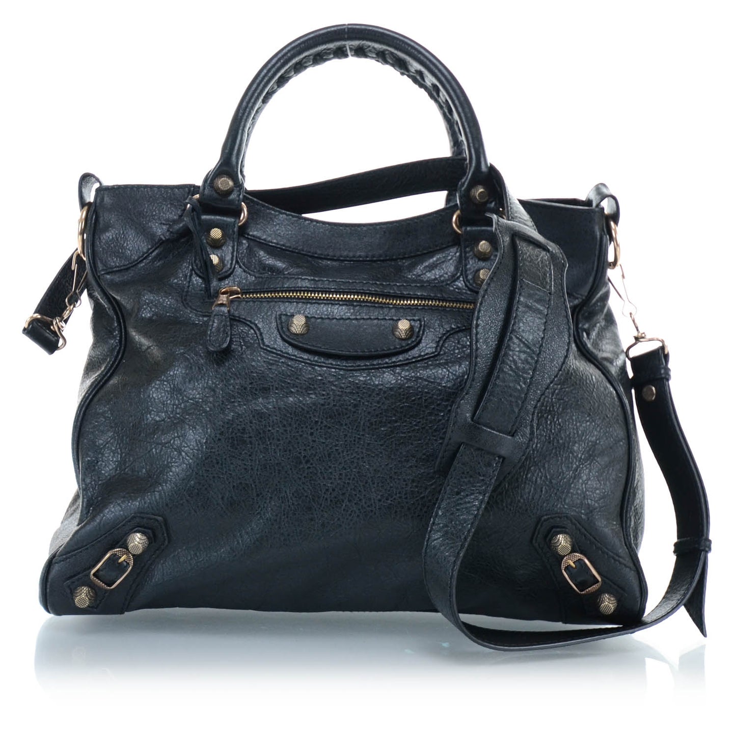 Agneau Giant 12 Rose Gold Hardware Velo Nero Black