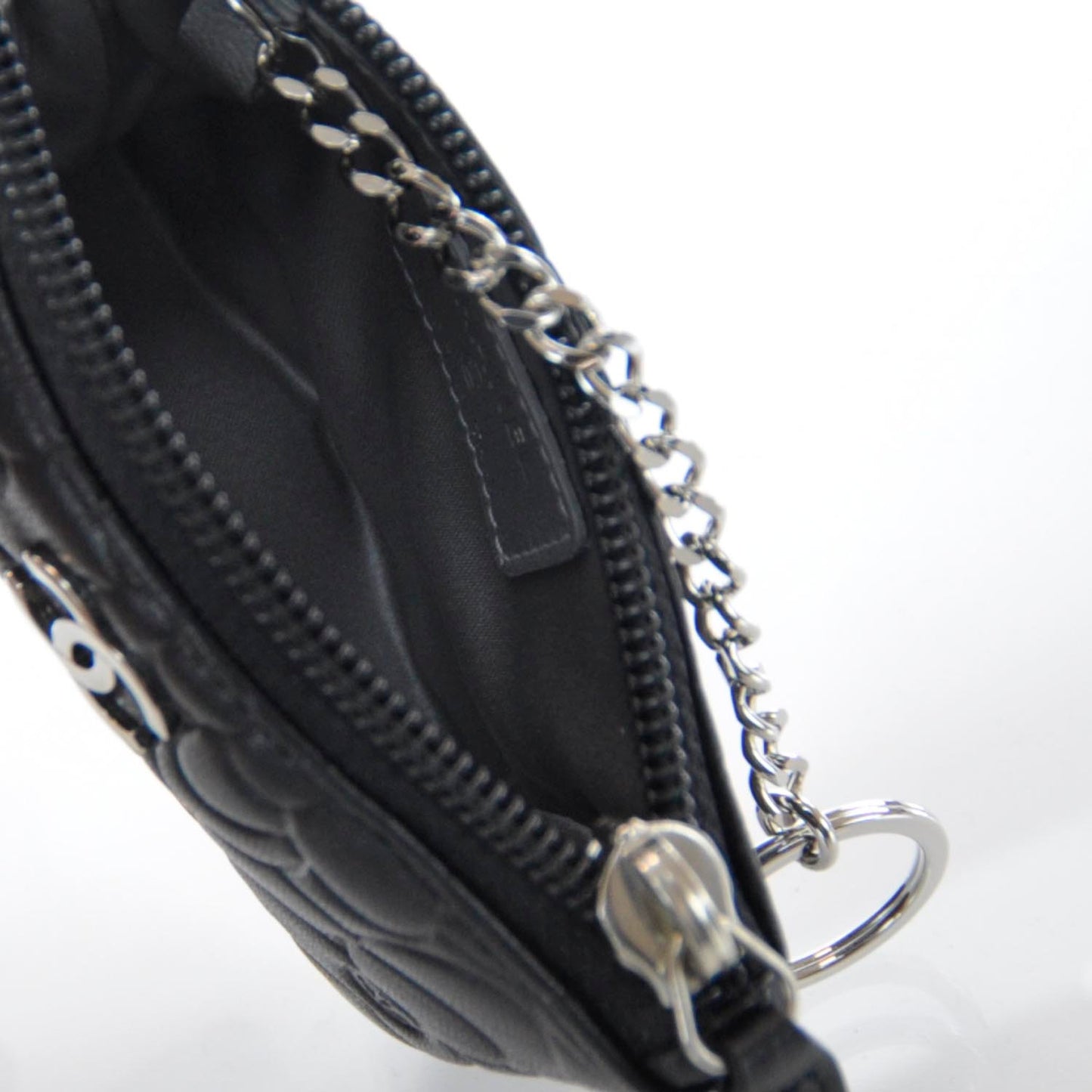 Camellia Embossed Key Holder Case Black