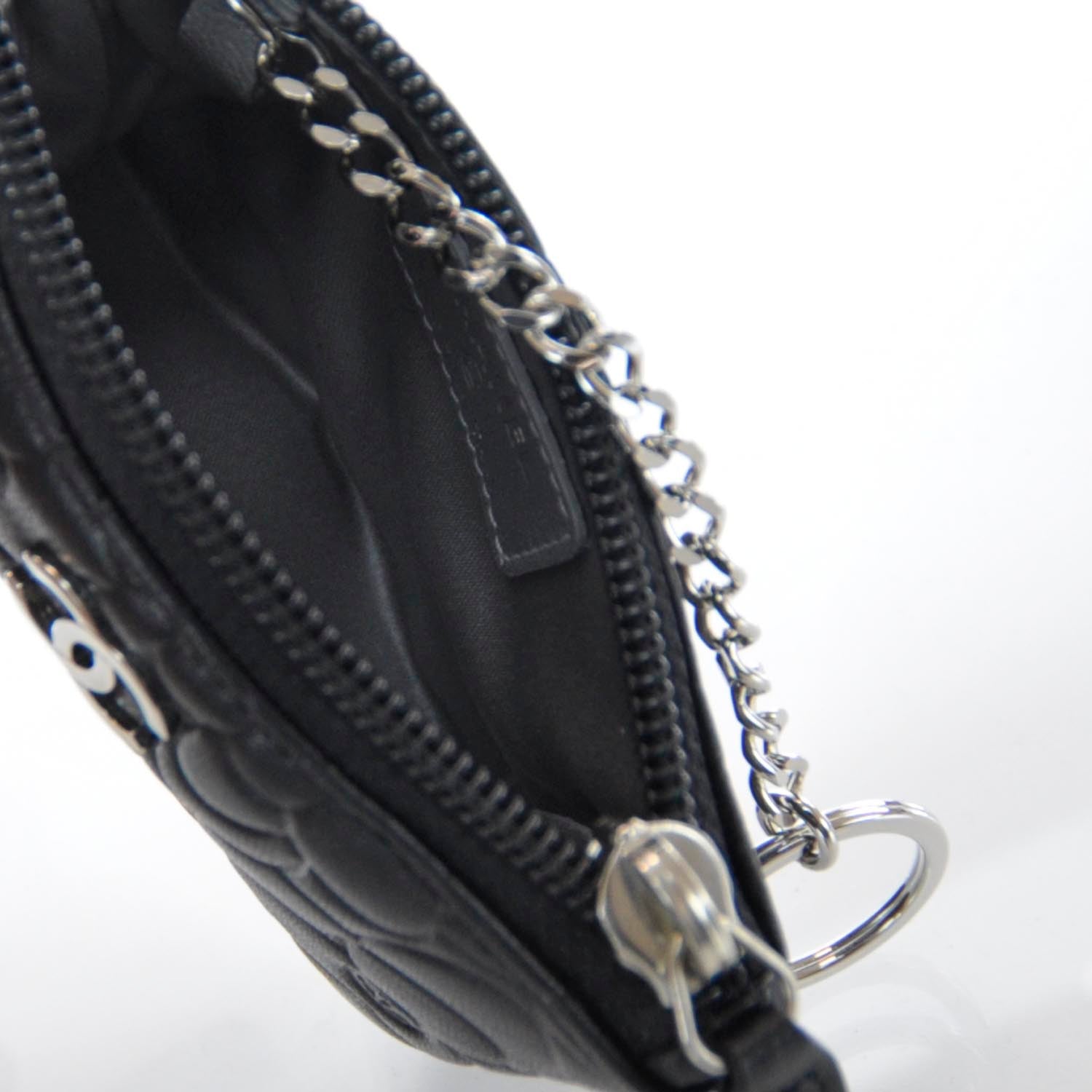 Chanel Camellia Embossed Key Holder Case Black 5 of 8