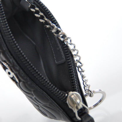 Chanel Camellia Embossed Key Holder Case Black 5 of 8