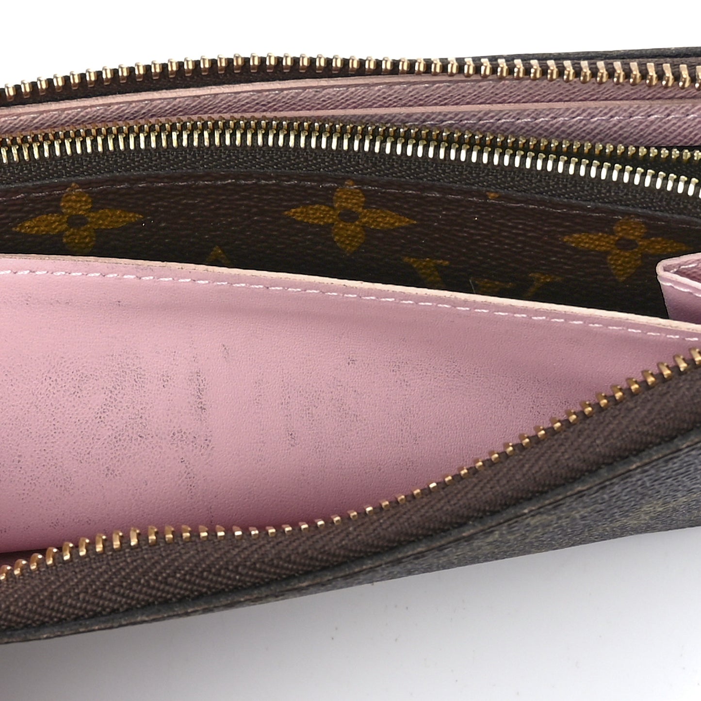 Monogram Clemence Wallet Rose Ballerine