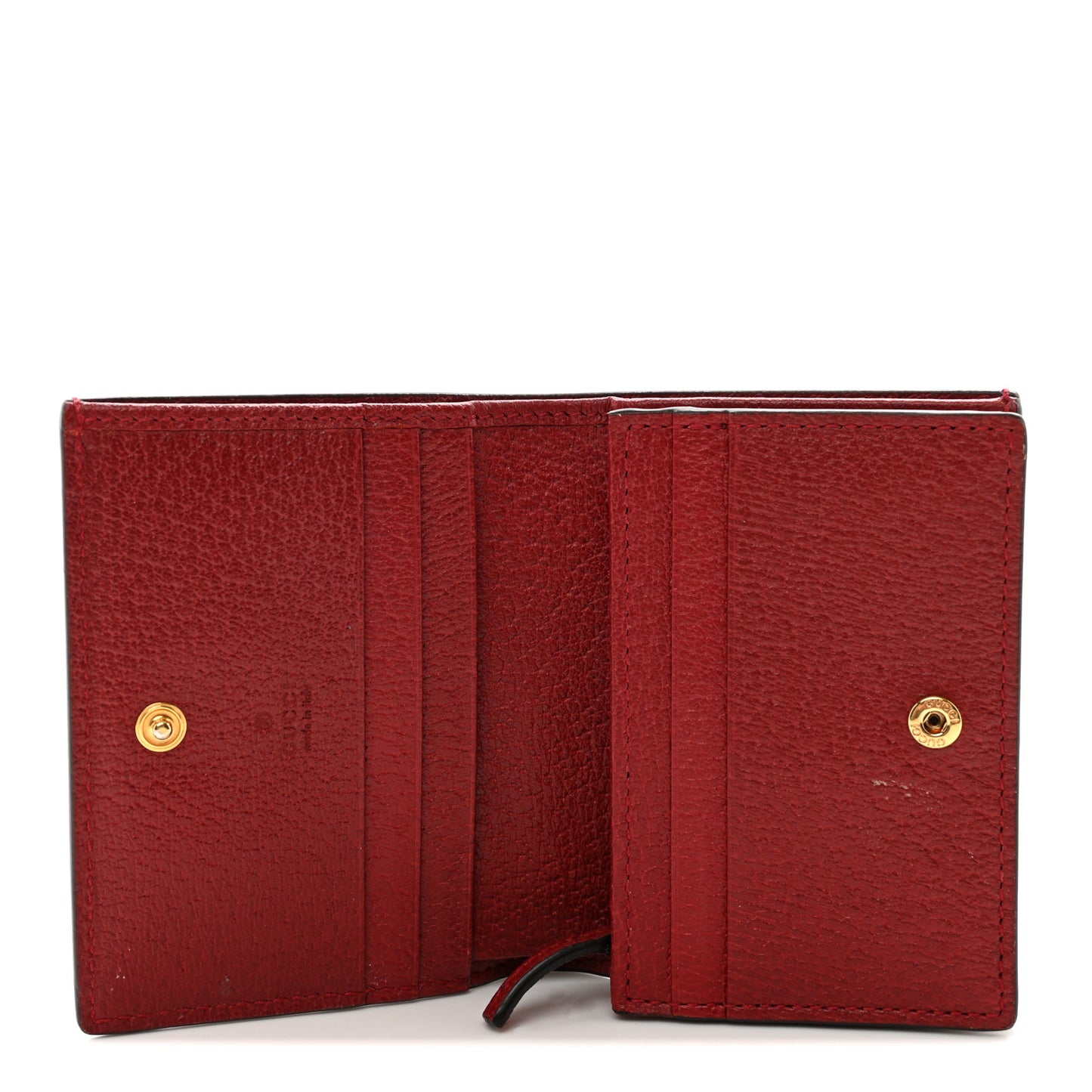 GG Supreme Monogram Flora Web Ophidia Card Case Red