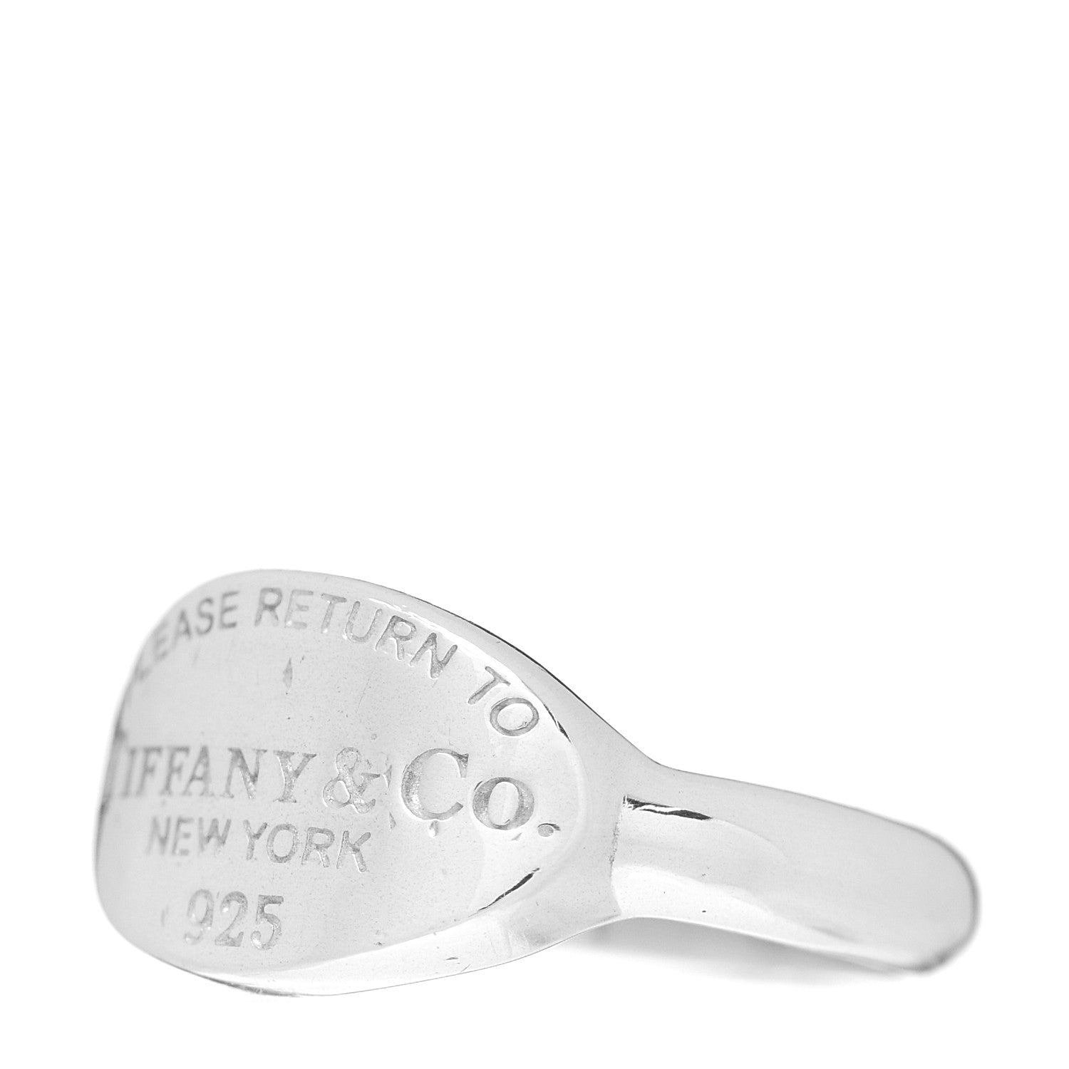Tiffany Sterling Silver Return to Tiffany Oval Ring 52 6 3 of 4