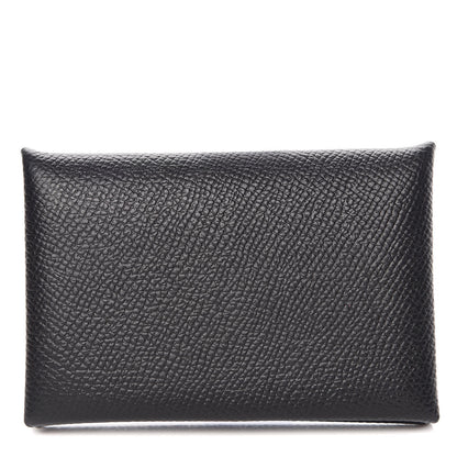 Hermes Epsom Calvi Card Case Black 1 of 8