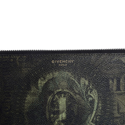 Givenchy Coated Canvas Dollar Print Clutch Green 8 of 8