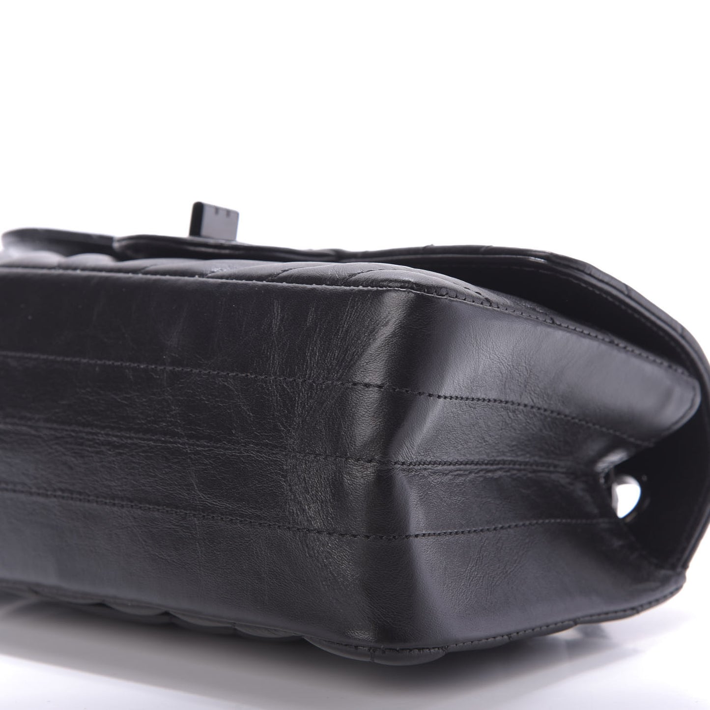 Aged Calfskin Chevron Quilted 2.55 Reissue Mini Flap So Black