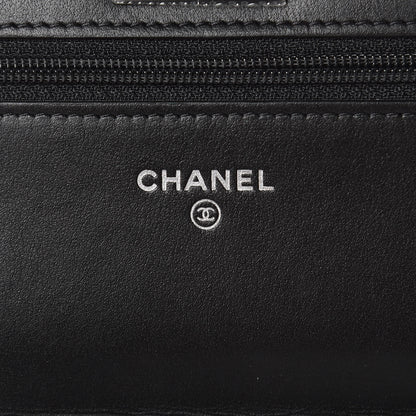 Chanel Aged Calfskin Chevron Quilted Reissue Wallet On Chain WOC So Black 6 of 12