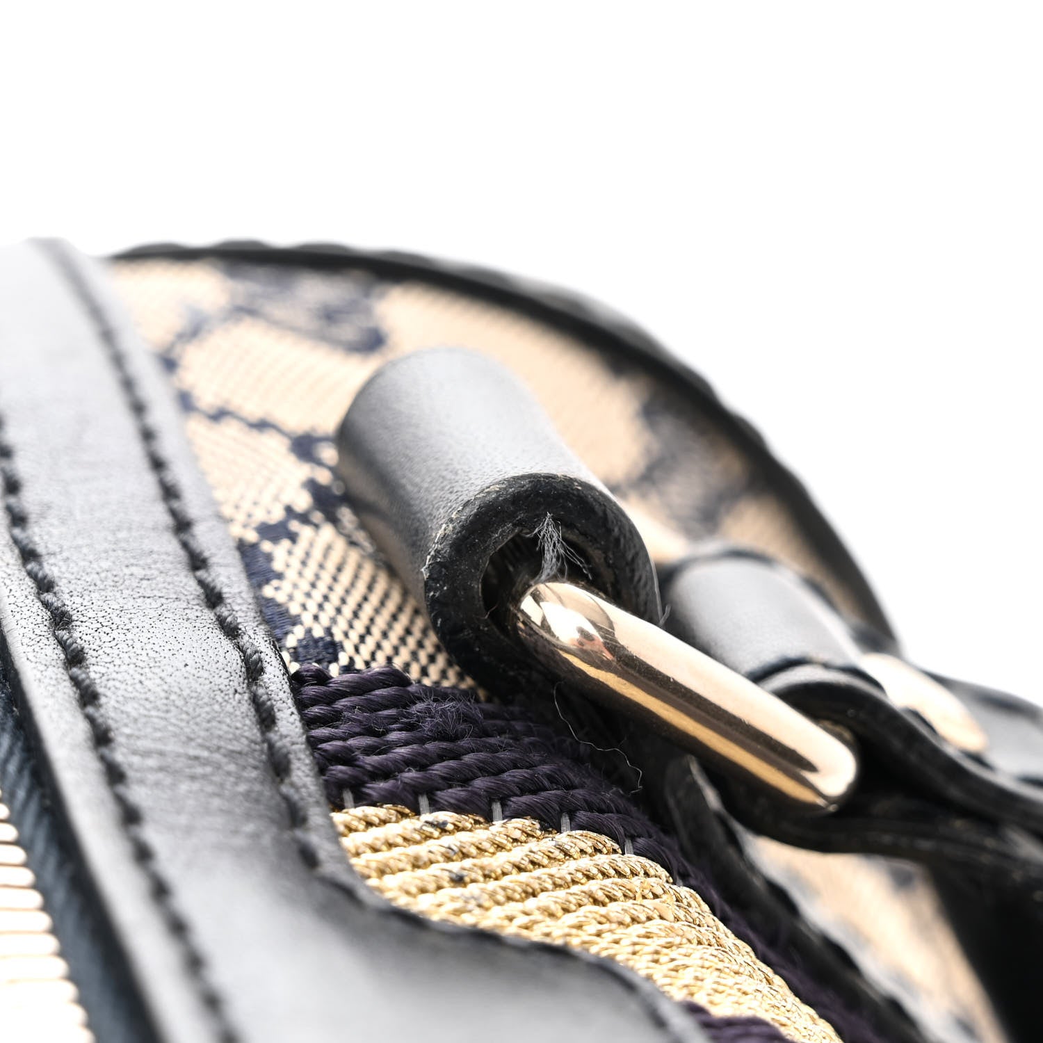 Gucci Monogram Vintage Web Small Boston Navy 16 of 18