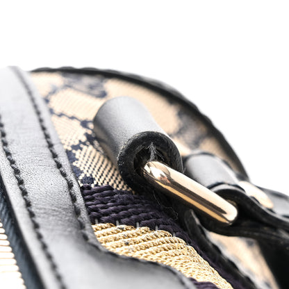 Gucci Monogram Vintage Web Small Boston Navy 16 of 18