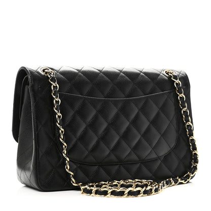 Chanel Caviar Quilted Jumbo Double Flap Black 3 of 11