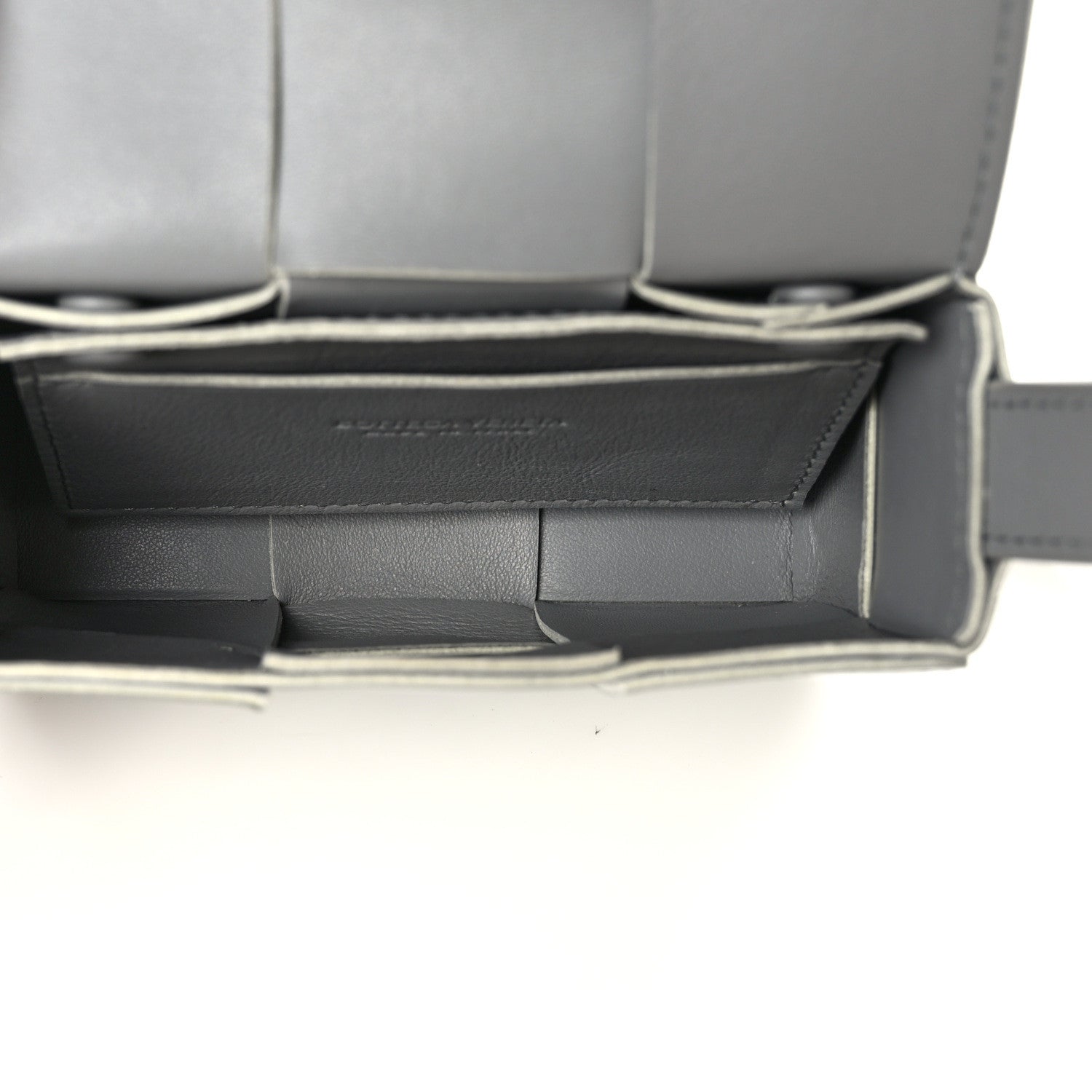 Bottega Veneta Metallic Patent Calfskin Maxi Intrecciato Extra Mini Cassette Crossbody Bag Silver 5 of 8