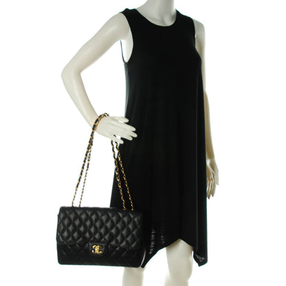 Chanel Caviar Quilted Jumbo Single Flap Black 2 of 7