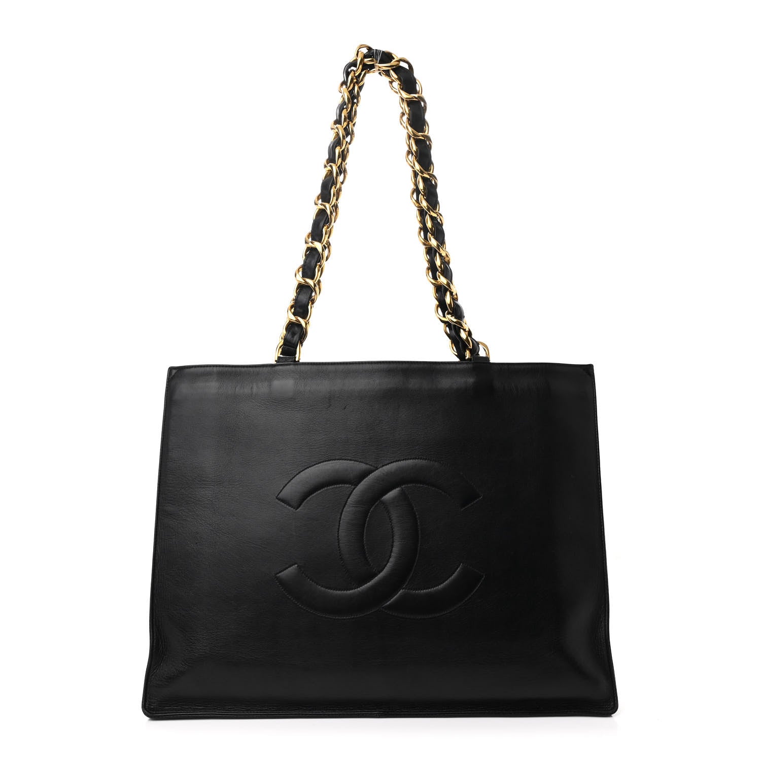 Chanel Lambskin CC Tote Black 1 of 11