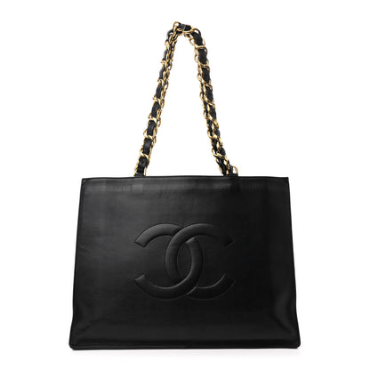 Chanel Lambskin CC Tote Black 1 of 11