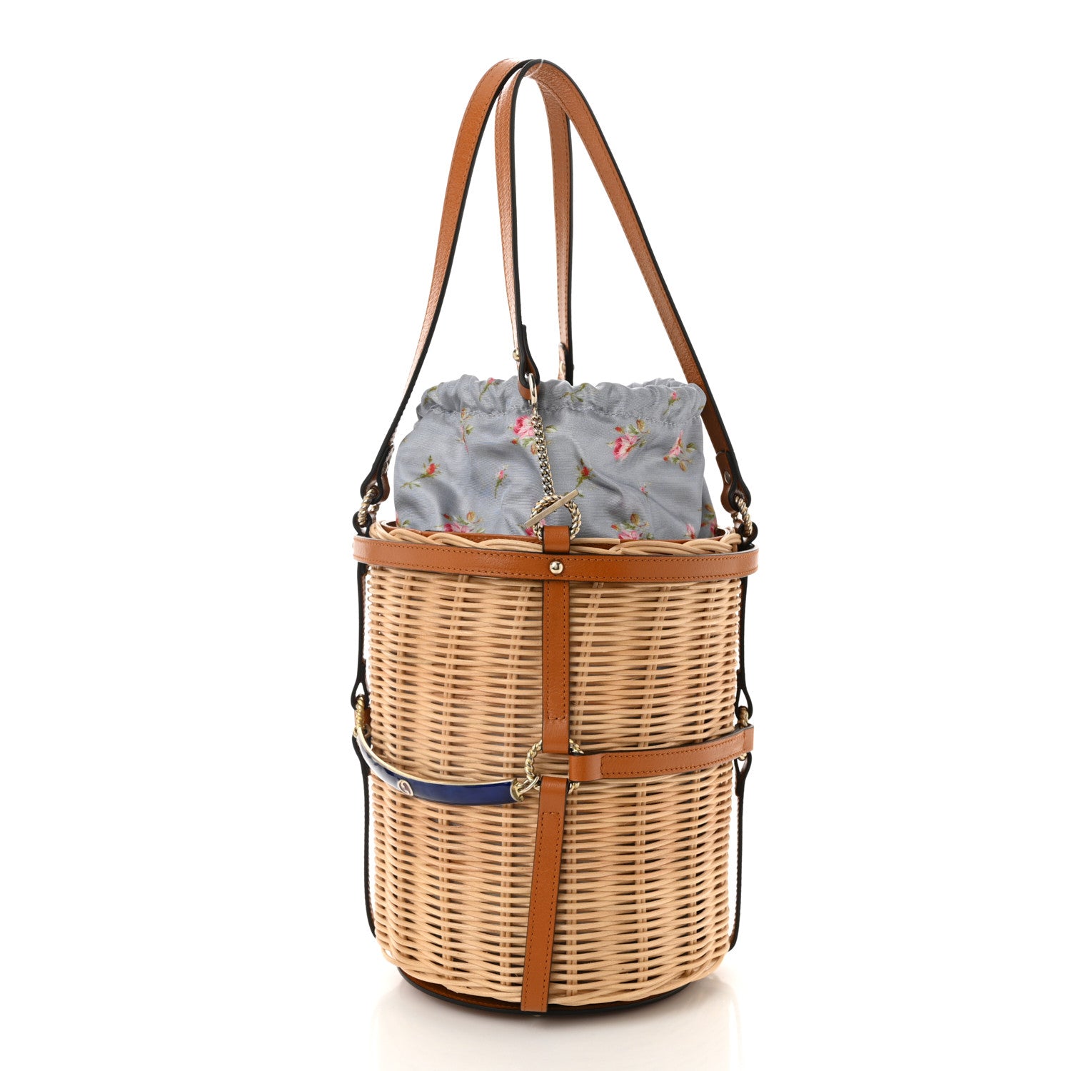 Gucci Wicker Bucket Bag Natural 3 of 10