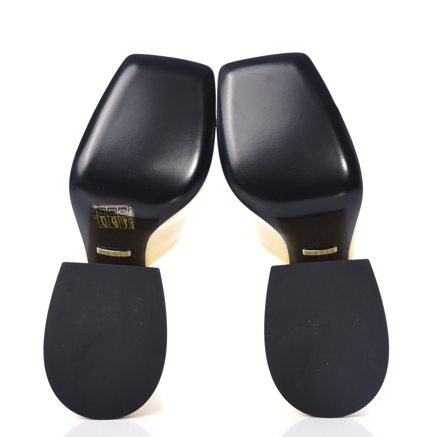 Patent Lexi Horsebit High-Heel Slide Sandals 35 Burro