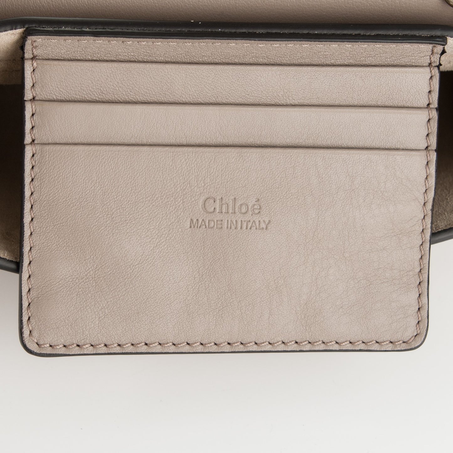 Suede Calfskin Mini Faye Shoulder Bag Motty Grey