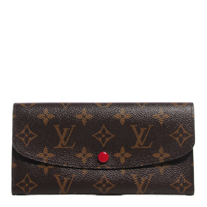 Louis Vuitton Monogram Emilie Wallet Red 1 of 8