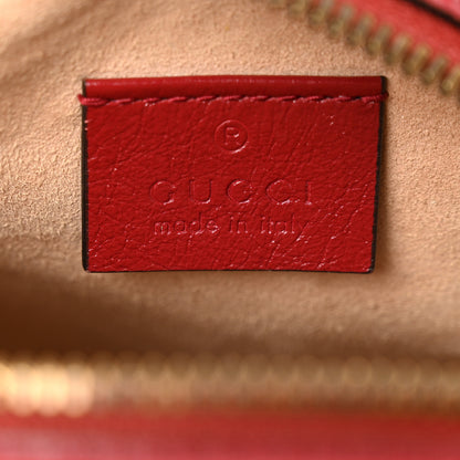 Gucci Glazed Calfskin Matelasse Heart Mini GG Marmont Round Shoulder Bag Romantic Cerise 6 of 10