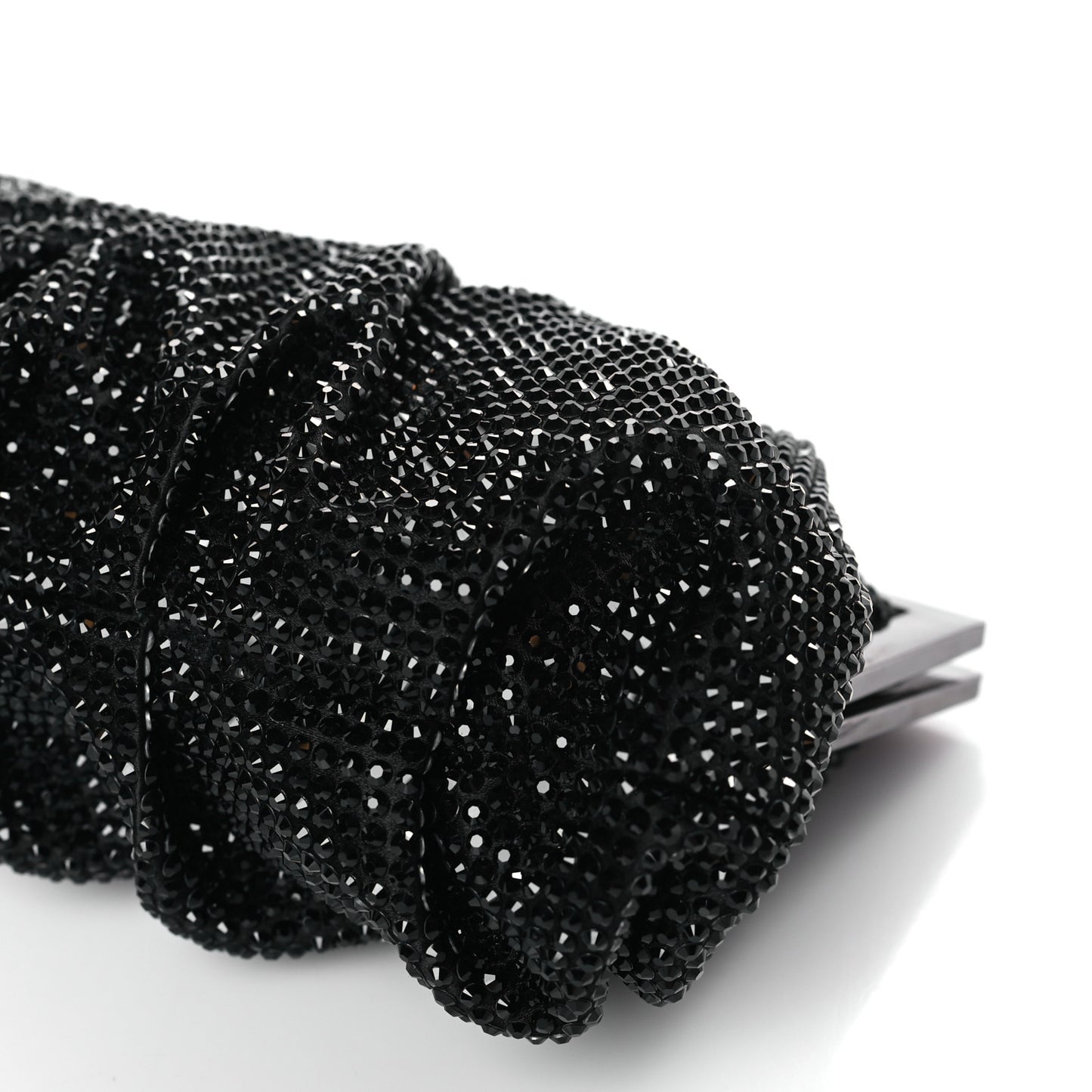 Satin Swarovski Crystal Natalie Clutch Black