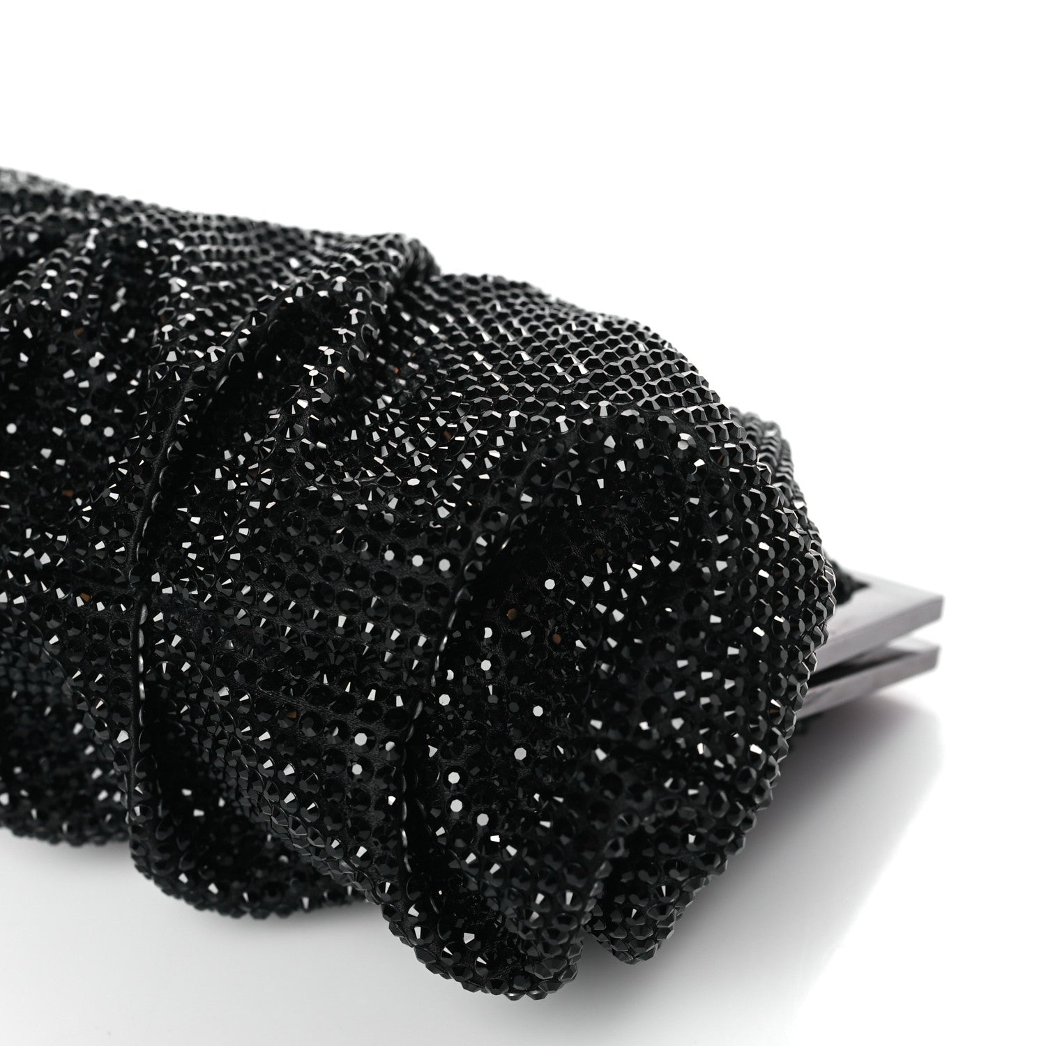 Judith Leiber Satin Swarovski Crystal Natalie Clutch Black 8 of 9