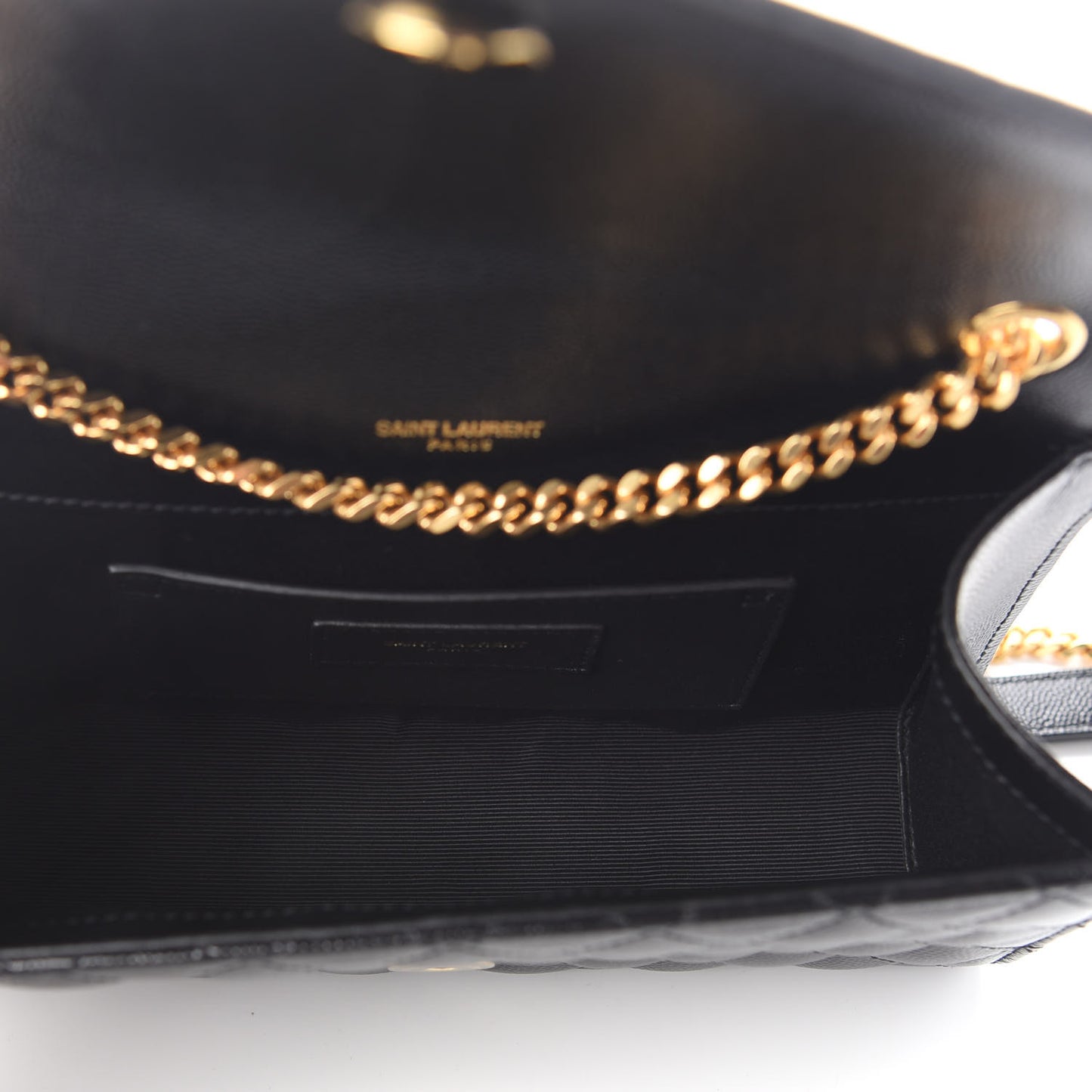 Grain De Poudre Textured Mixed Matelasse Triquilt Small Monogram Satchel Black