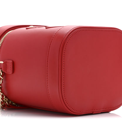 Chanel Lambskin Timeless Vanity Cosmetic Case Red 9 of 10