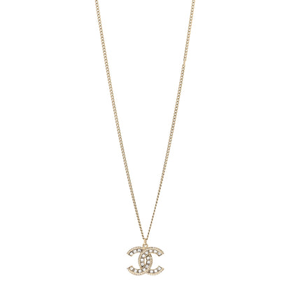 Chanel Baguette Crystal CC Necklace Gold 1 of 4