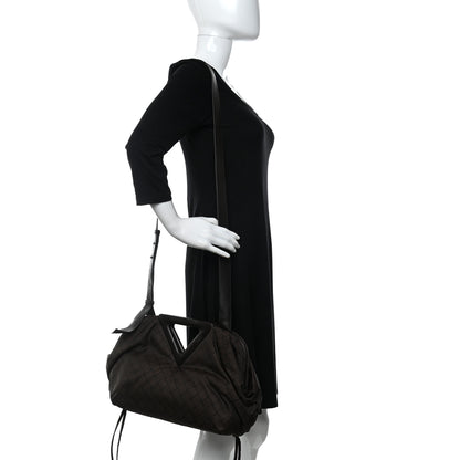 Bottega Veneta Fabric Intrecciato Medium The Point Triangle Bag Brown 2 of 11