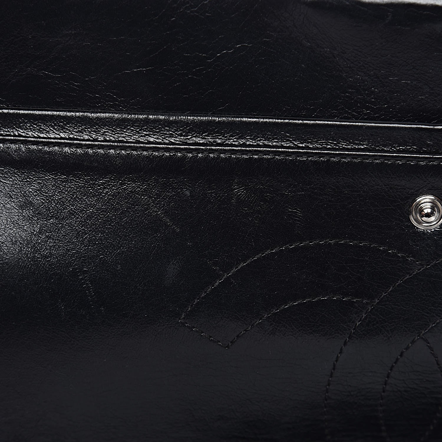 Chanel Glazed Calfskin Quilted Surpique 2.55 Reissue Black 8 of 17
