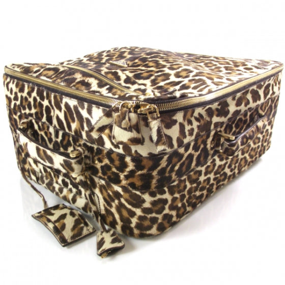 Prada Calf Hair Leopard Print Rollaway 6 of 15