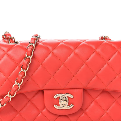Chanel Lambskin Quilted Mini Rectangular Flap Red 10 of 11
