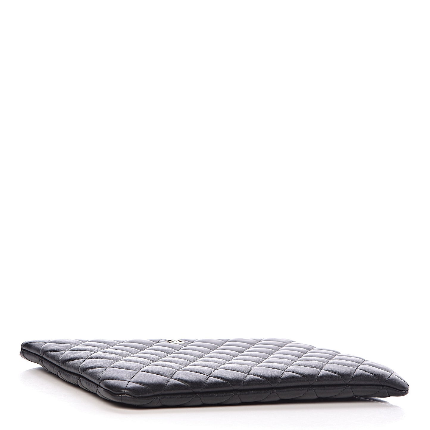 Lambskin Quilted Medium Cosmetic Case Black