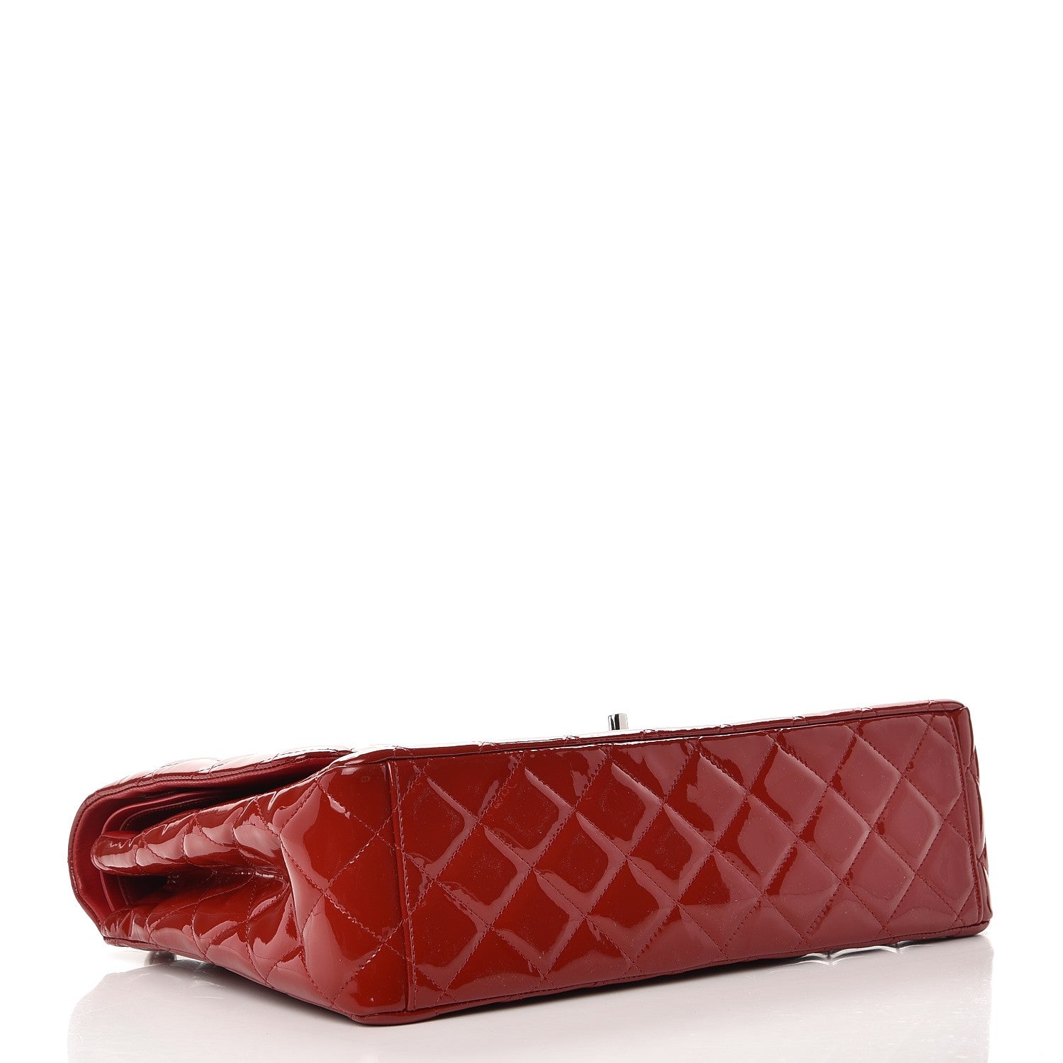 Chanel Patent Quilted Maxi Double Flap Red 5 of 12