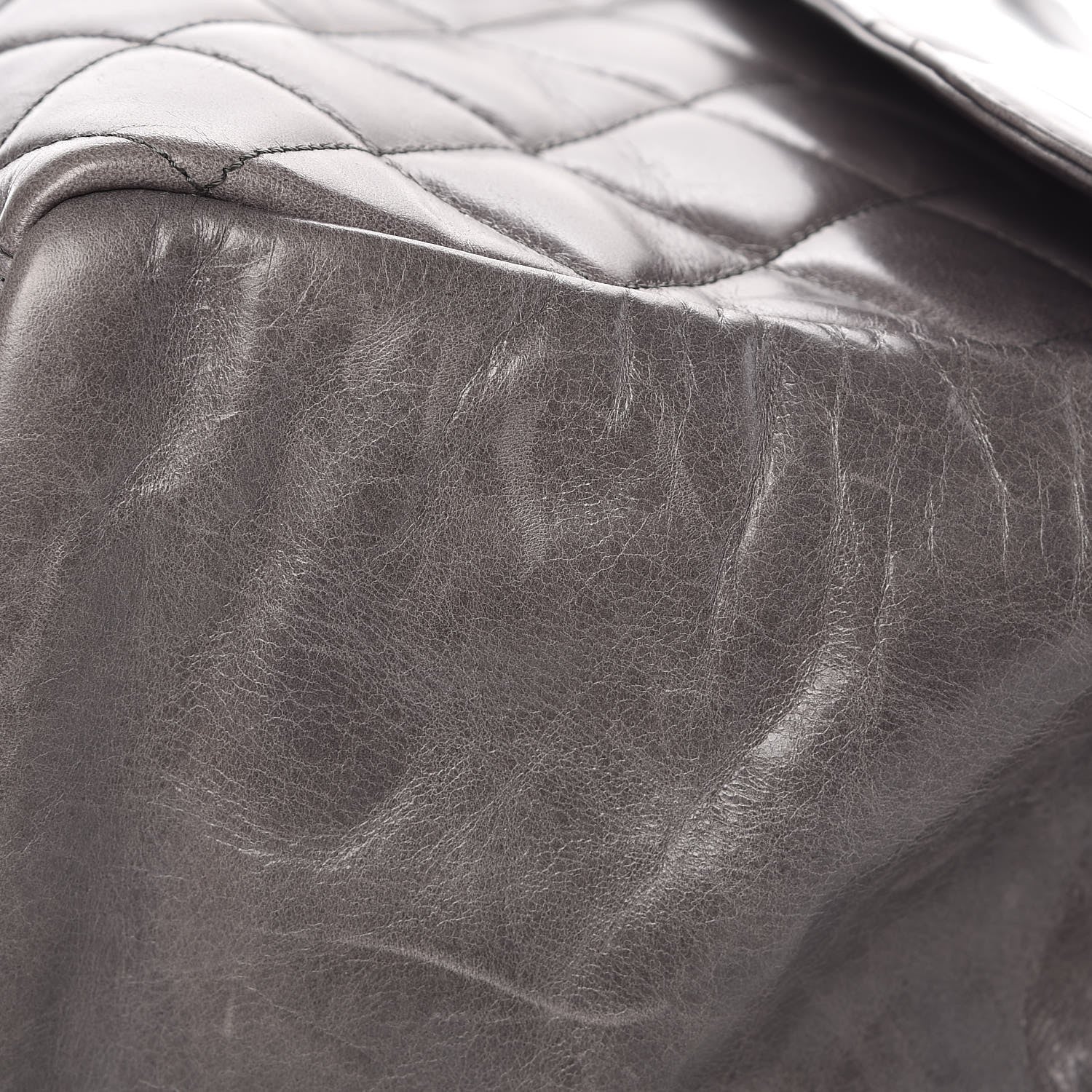 Chanel Glazed Calfskin Quilted Large CC Delivery Tote Grey 12 of 13