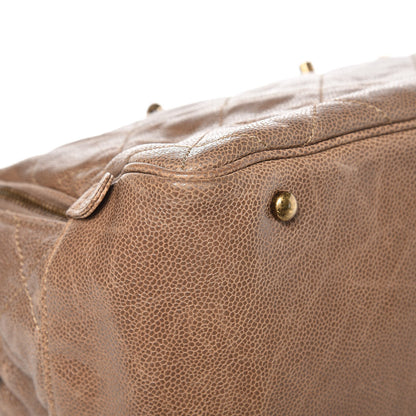 Chanel Crumpled Grained Calfskin Shiva Bowler Beige 8 of 13
